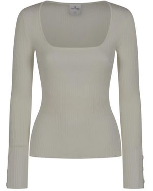 Courreges Round-Neck Knitwear - Grey