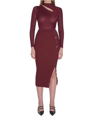 Self-Portrait Midi Dresses - Rouge