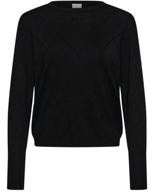 Kaffe Round-Neck Knitwear - Nero