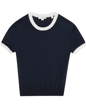 Vince Rondgebreide Bovenstuk - Blauw