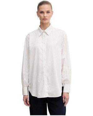 GANT Relaxed Fit Gestreept Shirt - Wit