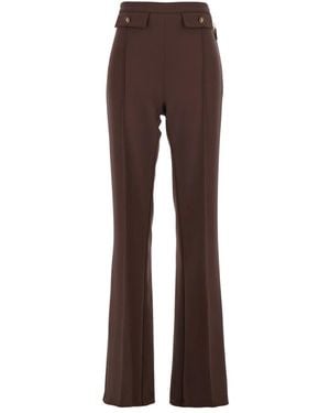 Elisabetta Franchi Wide Trousers - Marrone