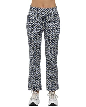 Via Masini 80 Wide Trousers - Blue
