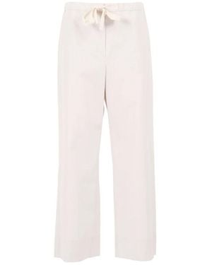 Max Mara Pantalone Lungo Argento - Wit