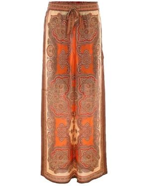 Zimmermann Wide Trousers - Orange
