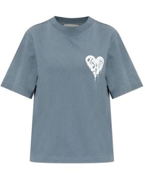 AllSaints Tops ,Blauw ,Katoen Lisa Trip Graphic Boxy T-Shirt