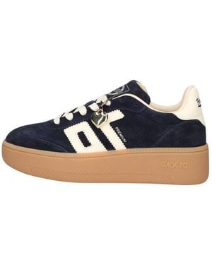 Back70 Schoenen ,Blauw ,Leer Xxl Sneaker