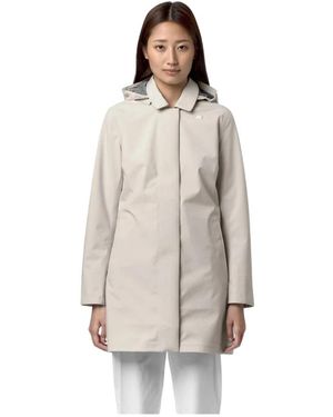 K-Way Mathy Bonded Jersey Jas - Naturel
