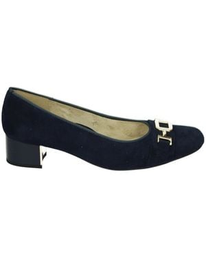 Ara Schoenen ,Blauw ,Suède Blauwe Suède Pumps Met Uitneembaar Voetbed