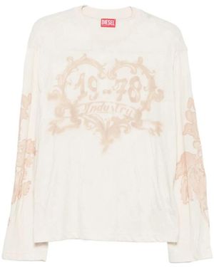 DIESEL Long Sleeve T-Shirts - White