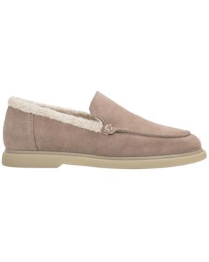 ESTRO Schoenen ,Bruin ,Leer Gevoerde Velours Instappers - Grijs