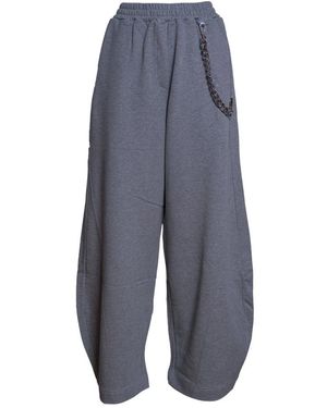 Circus Hotel Broeken ,Grijs ,Katoen Wide Leg Trainingsbroeken - Blauw