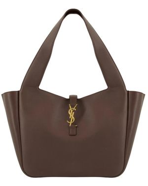 Saint Laurent Tassen ,Bruin ,Leer Le 5 À 7 Bea