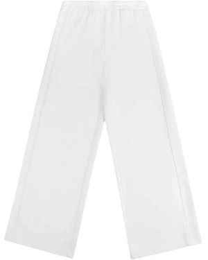 Fay Pantalon Met Elastiek - Wit