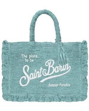 MC2 Saint Barth Tassen ,Blauw ,Volant Mini Tote