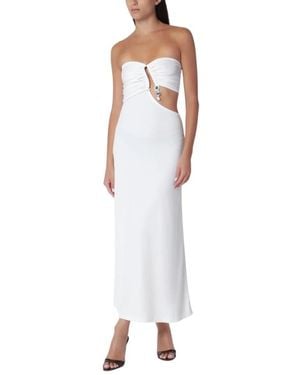 Christopher Esber Droplet Kristal Hanger Strapless Jurk - Wit