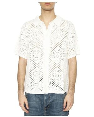 Levi's Overhemden ,Wit ,Sweater Camp Shirt Pointelle Crochet