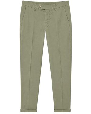 Mason's Broeken ,Groen ,Leer Slim-Fit Broeken