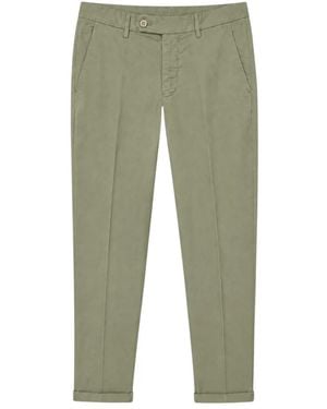 Mason's Broeken ,Groen ,Leer Slim-Fit Broeken
