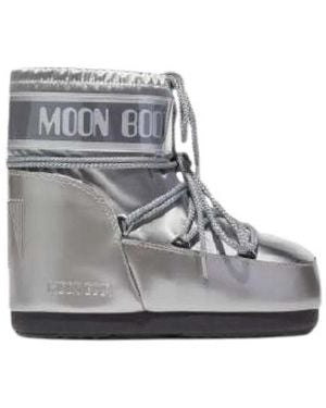 Moon Boot Silberne Winterstiefel Für Frauen - Grau