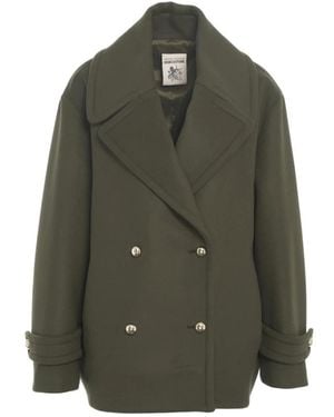Semicouture Double-Breasted Coats - Groen
