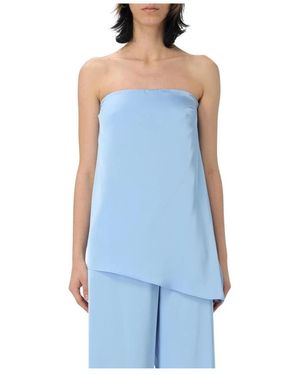 Hanita Sleeveless Tops - Blu
