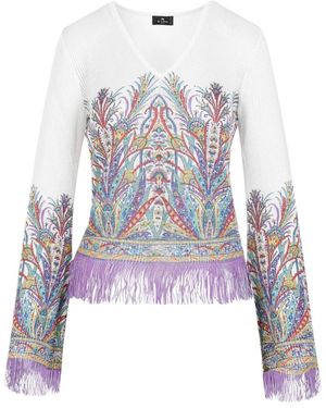 Etro Long Sleeve Tops - Bianco