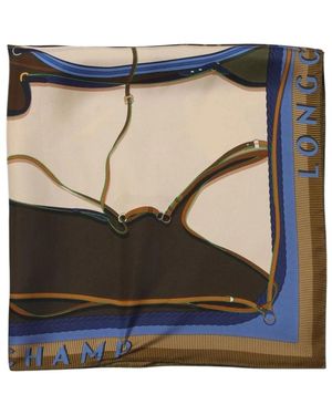 Longchamp Silky Scarves - Blue