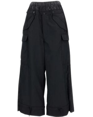 Junya Watanabe Wide Trousers - Zwart