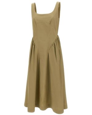 Marella Kleedjes ,Groen ,Katoen Slim-Fit Poplin Jurk