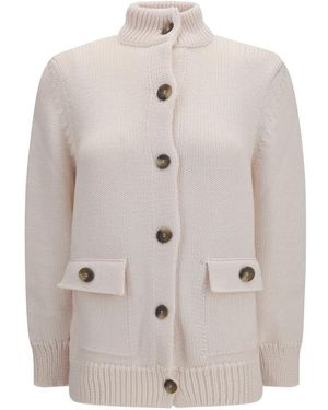 adidas By Stella McCartney Fitness ,Cardigan Met Hoge Hals - Naturel
