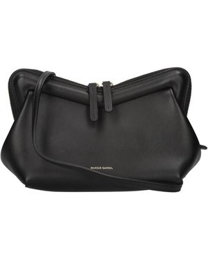 Mansur Gavriel Tassen ,Zwart ,Leer Mini M Frame Leren Tas