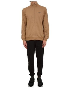 EA7 Zip-Through Trainingspak Set - Naturel