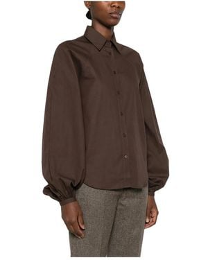 Closed Raglan Blouse Met Print - Bruin