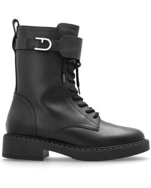 Furla Lace-Up Boots - Black