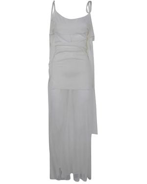 Paloma Wool Kleedjes ,Wit ,Elegante Midi Jurk - Grijs