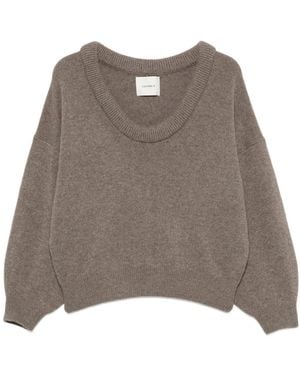 Lisa Yang V-Neck Knitwear - Marrone