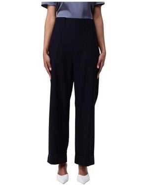 Max Mara Straight Trousers - Blue