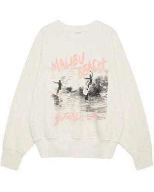Anine Bing Harry Shrunken Sweatshirt Surfer - Wit