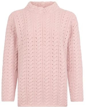 Moorer Trui Met Ronde Hals - Roze