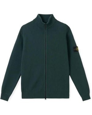 Stone Island Grüner Pullover Für Männer Stilvoll Casual