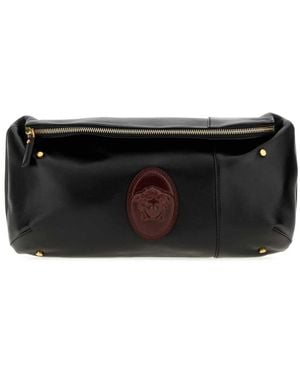 Versace Tassen ,Zwart ,Leer Lou Nappa Belt Bag