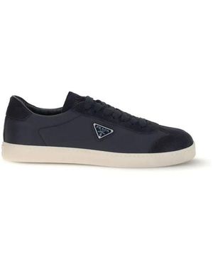 Prada Leder-Sneaker Mit Ikonischem Design - Blau
