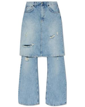 Acne Studios Jeans ,Blauw ,Denim Layered Denim Broeken