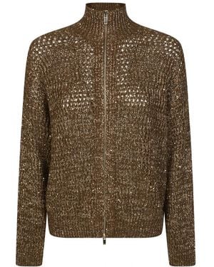 Max Mara Tacito Maglia Zip - Groen