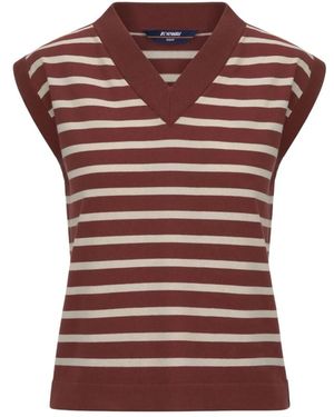 K-Way V-Neck Knitwear - Rosso