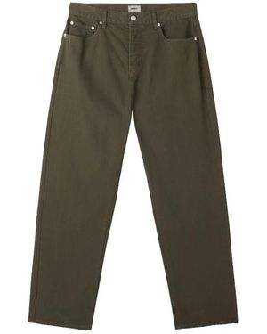Obey Jeans ,Groen ,Denim Hardwork Pigment Denim Rosin
