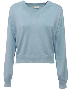 Liu Jo V-Neck Knitwear - Blue