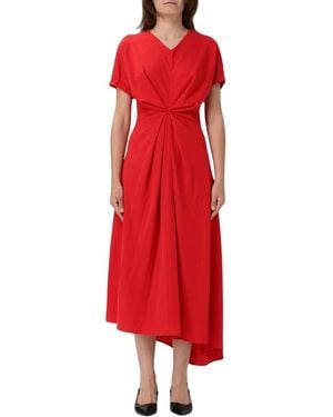 MEIMEIJ Kleedjes ,Rood ,Polyester Asymmetrische Lange Jurk