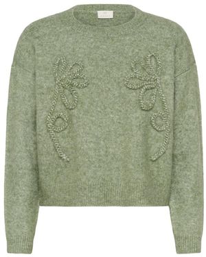 Kaffe Round-Neck Knitwear - Verde